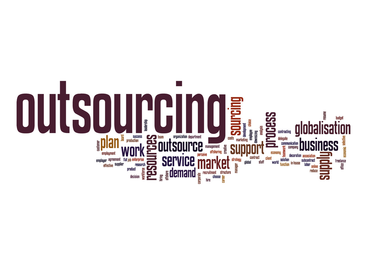 Outsourcing word cloud